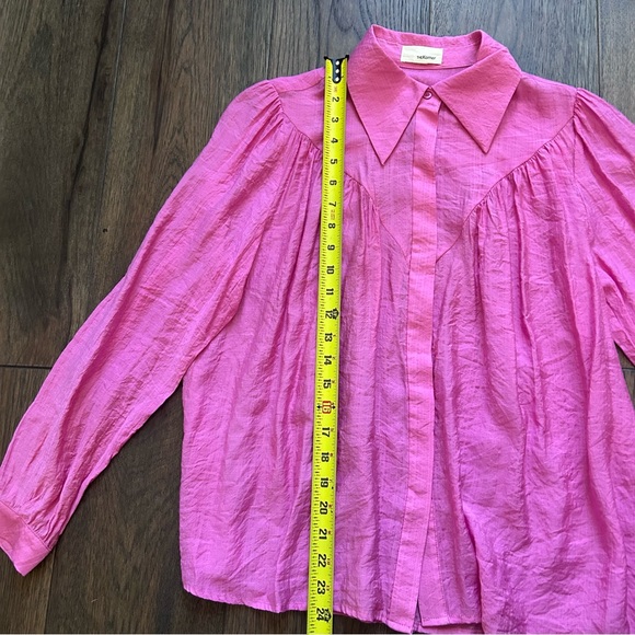 TheKorner Pink Long Sleeve Button Up Blouse - Picture 5 of 5